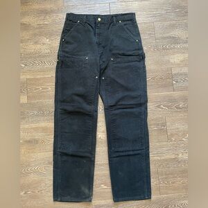 🔥🔥BLACK CARHARTT DOUBLE KNEE🔥🔥